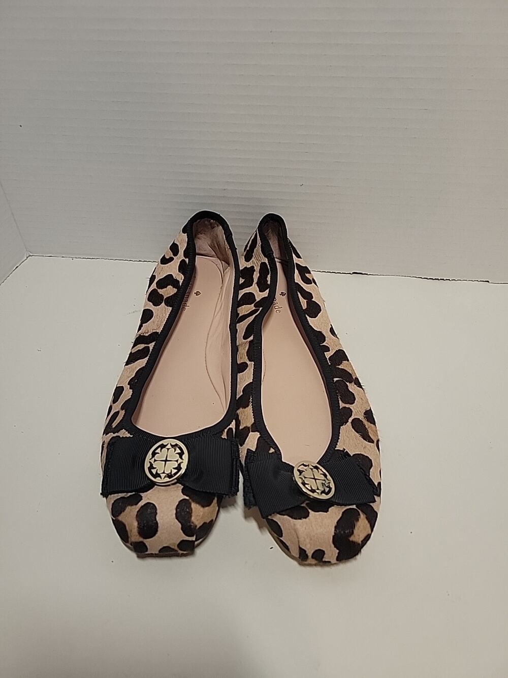 Kate Spade NY Fontanna Too Leopard Print Ballet Flats 9.5M Cow Fur